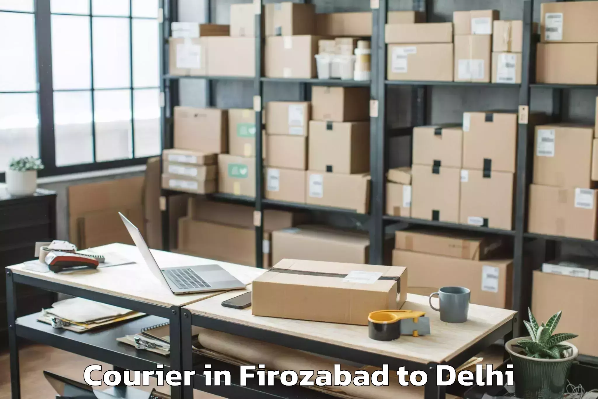 Easy Firozabad to Jmd Kohinoor Mall Courier Booking